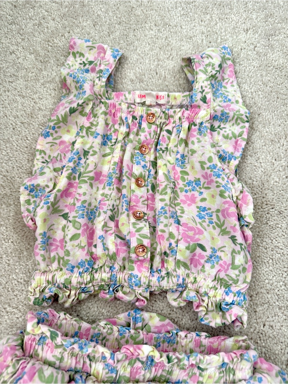 Floral Ruffle Two-Piece Set - Picture 2 of 5
